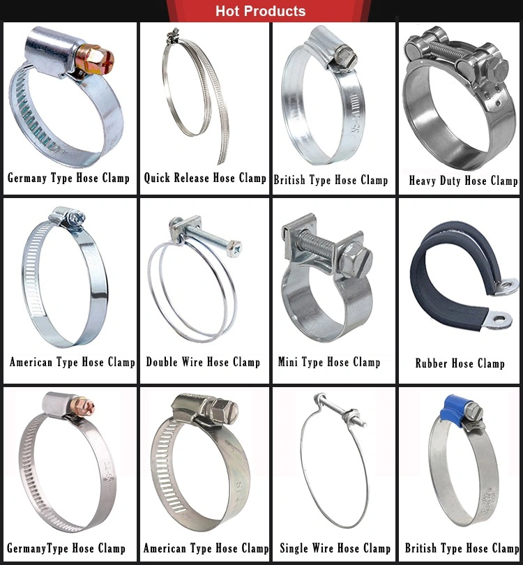 Manufacturer Custom Professional Stainless Steel Adjustable Single Ear Hose Clamp