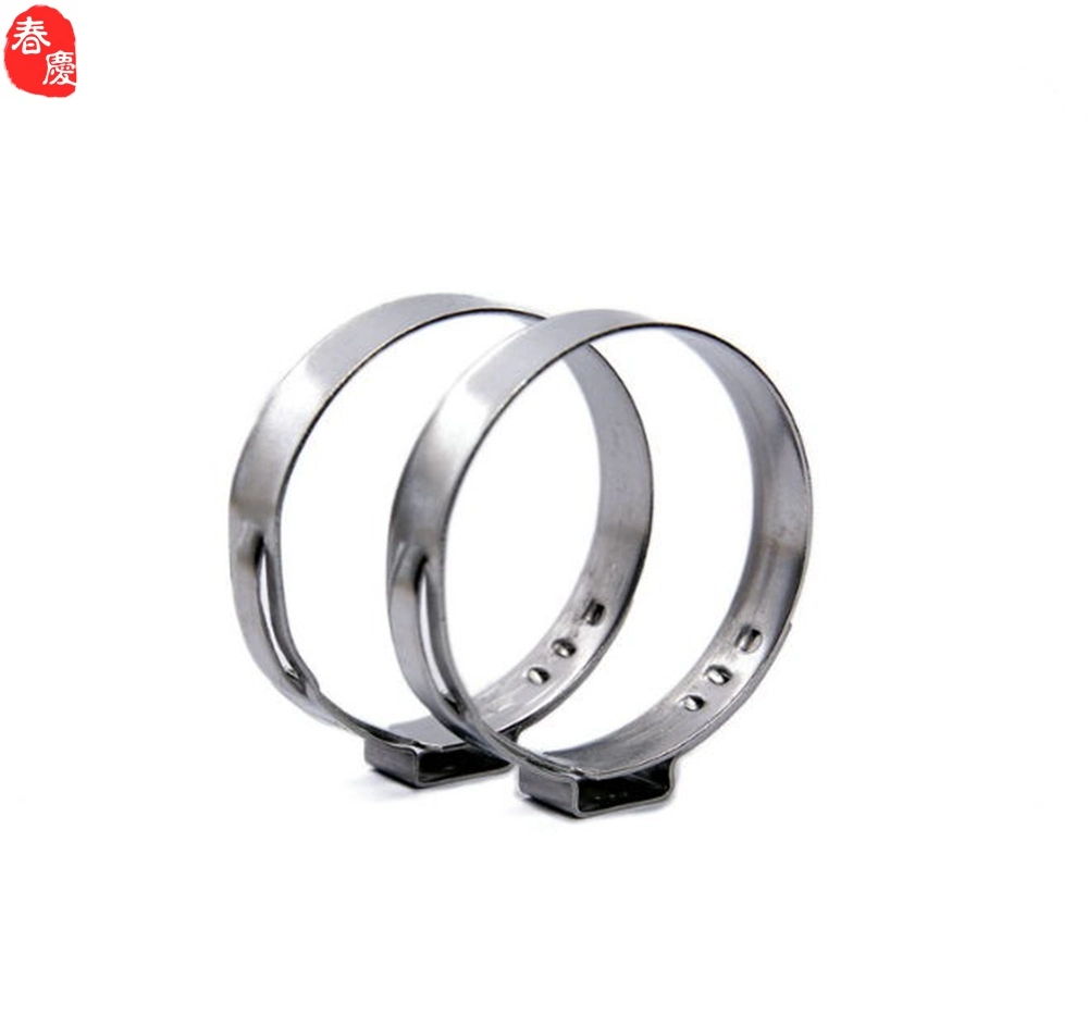 Stainless Steel Single Ear Stepless Hose Clamp